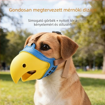 Parrot Dog Mouth Cover — szilikon kutyaszájkosár, antiharapás, antiugatás, antievés, készlet