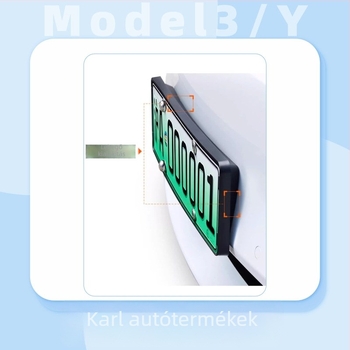 Tesla Model Y/3/YL rendszámkeret – műanyag, kompatibilis a frissített 3/y modelllel, Carlisle