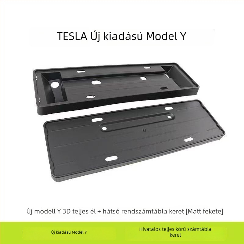 Tesla Model Y/3/YL rendszámkeret – műanyag, kompatibilis a frissített 3/y modelllel, Carlisle
