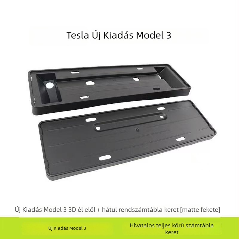 Tesla Model Y/3/YL rendszámkeret – műanyag, kompatibilis a frissített 3/y modelllel, Carlisle