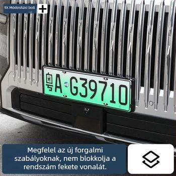 Zeekr 9X rendszámtábla védő keret, alumíniumötvözet, csavarokkal együtt