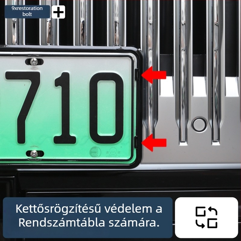 Zeekr 9X rendszámtábla védő keret, alumíniumötvözet, csavarokkal együtt