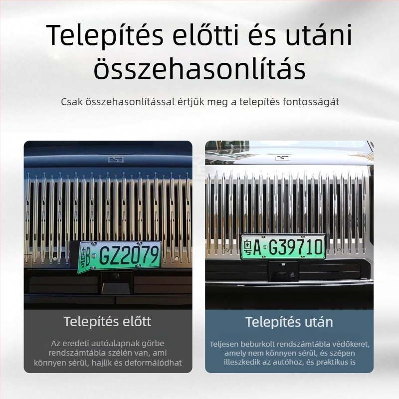 Zeekr 9X rendszámtábla védő keret, alumíniumötvözet, csavarokkal együtt