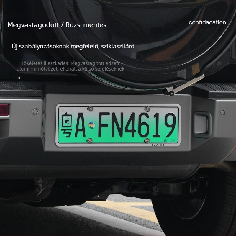 G700 alumínium-ötvözet rendszámkeret teljes lefedéssel