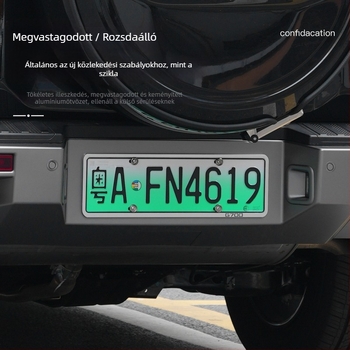 G700 alumíniumötvözet rendszámkeret teljes védelemmel, kompatibilis a G700-zal