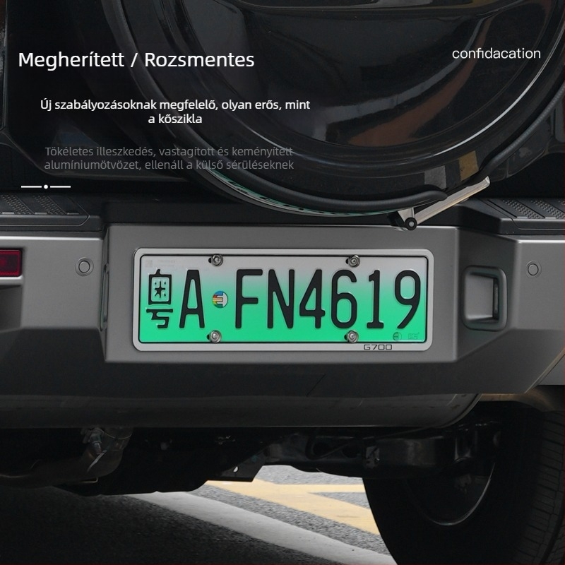 G700 rendszámkeret – alumíniumötvözet, teljes készlet (Jietu Zhongxing)