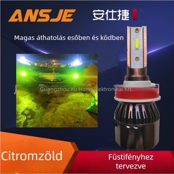 H11 LED ködfényszóró autóhoz, 12V, 38W, 3000 lm, IP68