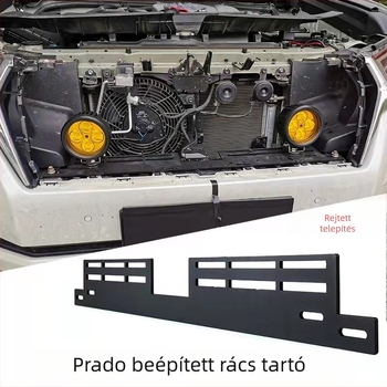 LD-ZJ rozsdamentes acél LED ködlámpa tartó LC200 Pradohoz (14-20), LD márka