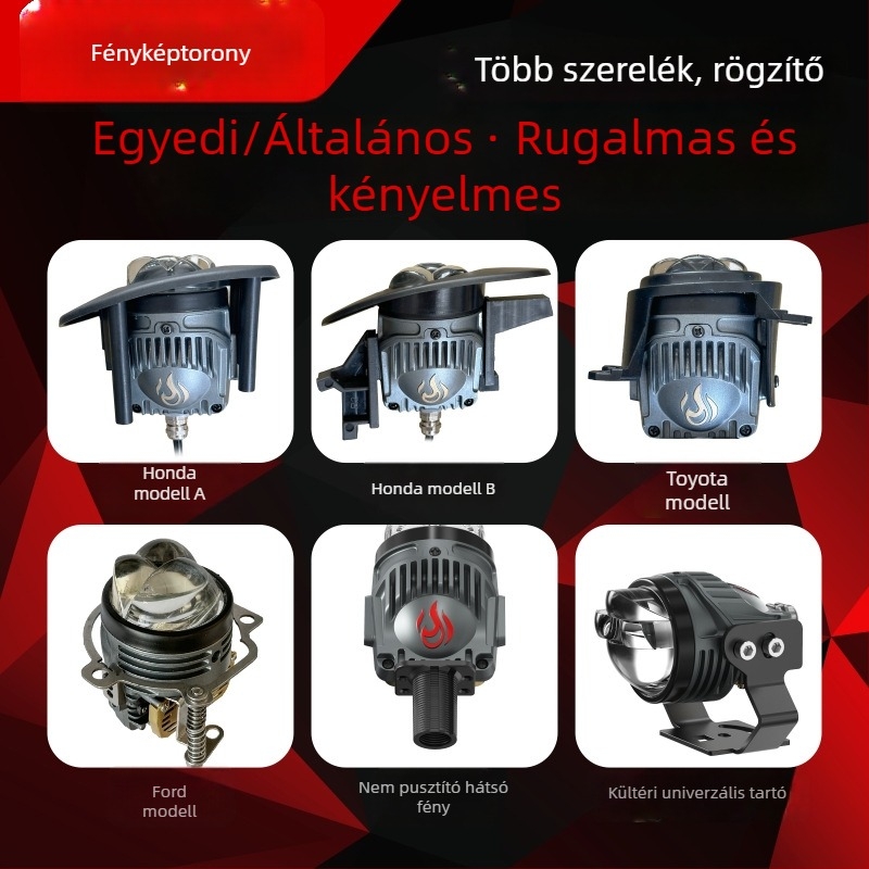LED ködlámpa H11, 12V, 70W, LED fényforrás, kettős fénysugár kettős lencsével, élettartam 50 000 óra
