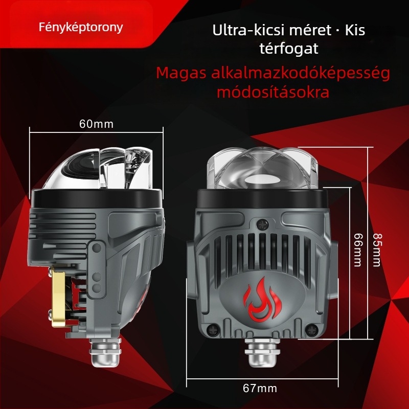 LED ködlámpa H11, 12V, 70W, LED fényforrás, kettős fénysugár kettős lencsével, élettartam 50 000 óra