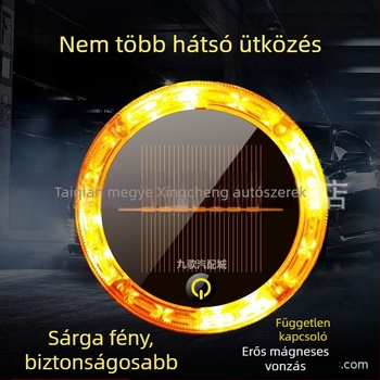 Hátsó LED lámpa napenergia, vezeték nélküli, univerzális feszültség