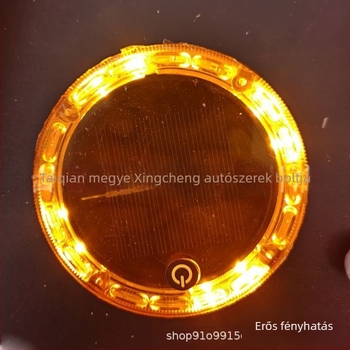 Hátsó LED lámpa napenergia, vezeték nélküli, univerzális feszültség
