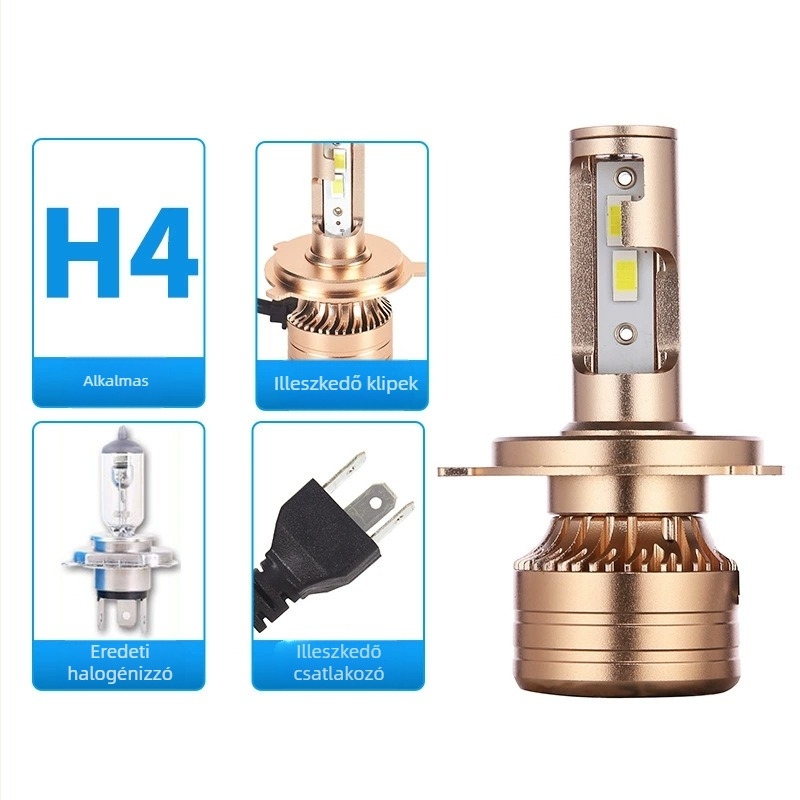 LED autó fényszóró (H7H4, 12V, Alumínium ötvözet, D sorozat)