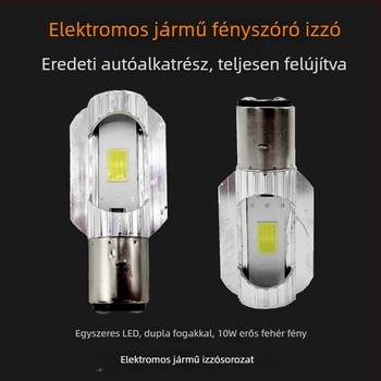 12V-os LED elülső lámpa elektromos kerékpárhoz, két csapszerelés, magas és alacsony fényerő