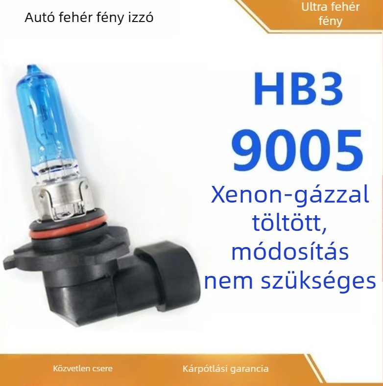 9005 autó fényszóró - halogén, 12V, 55/70/100W, hosszú élettartamú szál