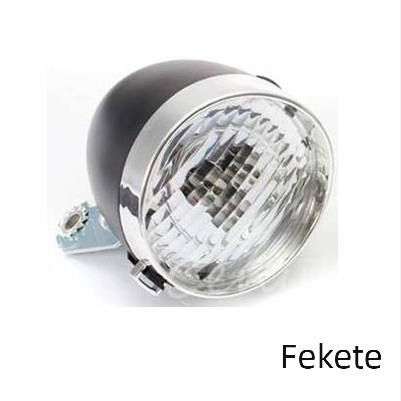 Kerékpár első lámpa 3 LED-del, akkumulátoros működés, retro dizájn éjszakai kerékpározáshoz