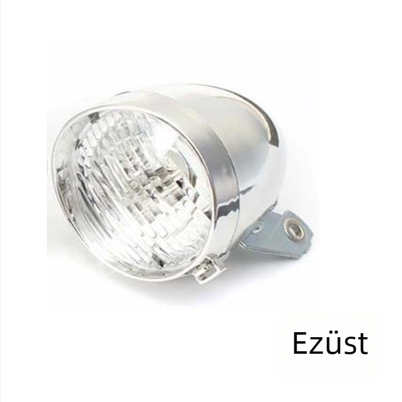 Kerékpár első lámpa 3 LED-del, akkumulátoros működés, retro dizájn éjszakai kerékpározáshoz