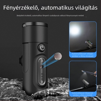 Demonknights Kerékpár első és hátsó lámpák éjszakai tekeréshez hegyi utakon, vízálló