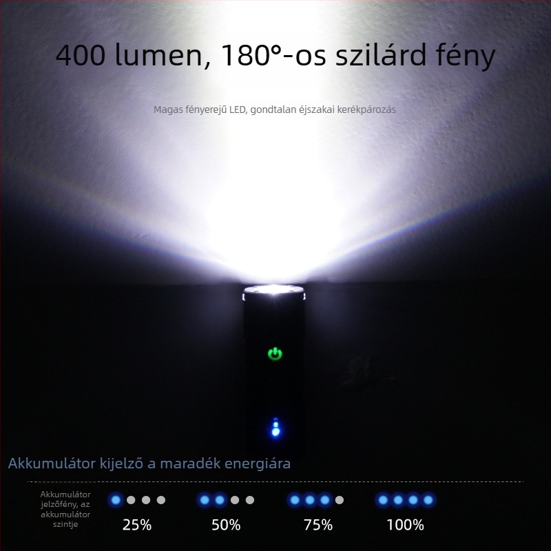 Demonknights Kerékpár első és hátsó lámpák éjszakai tekeréshez hegyi utakon, vízálló