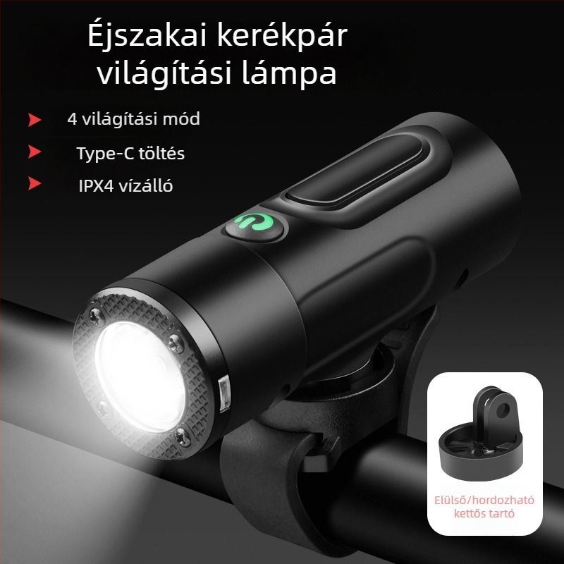 Demonknights Kerékpár első és hátsó lámpák éjszakai tekeréshez hegyi utakon, vízálló