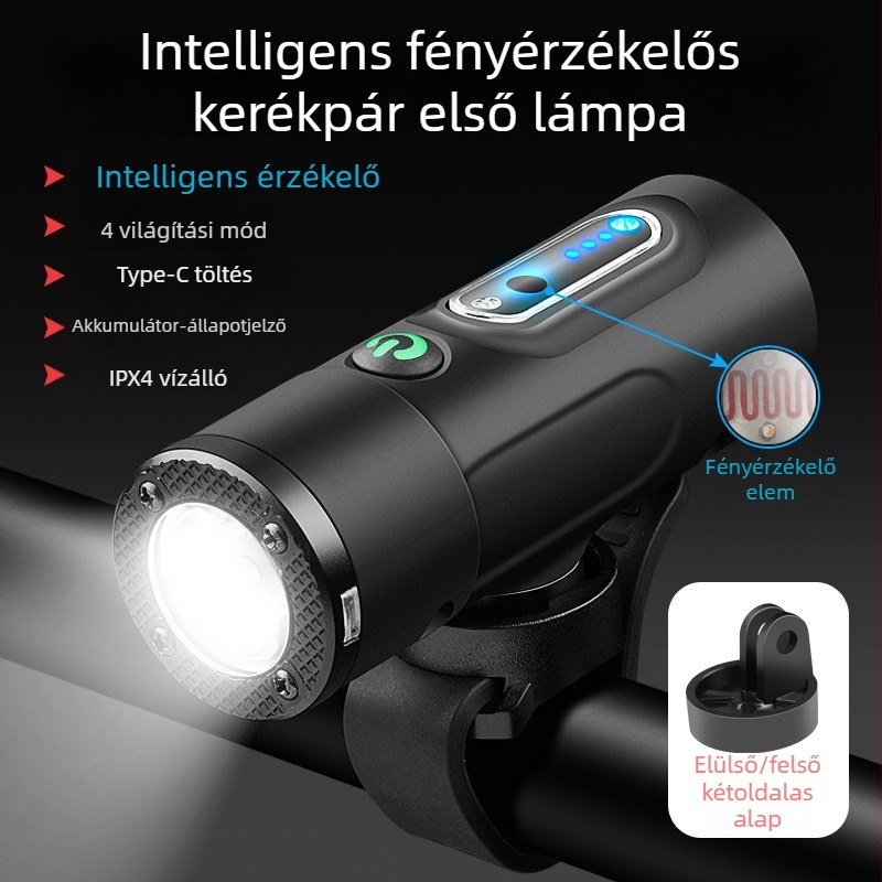 Demonknights Kerékpár első és hátsó lámpák éjszakai tekeréshez hegyi utakon, vízálló