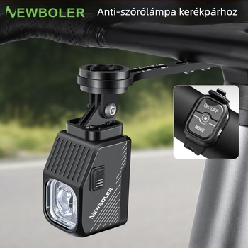 NEWBOLER Kerékpár világítás vezeték nélküli távirányítóval, magas/ alacsony fénysugár, vágási vonal, felakasztható a fényszóró alatt, éjszakai bringázáshoz út- és MTB