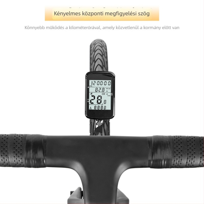 NEWBOLER Kerékpár világítás vezeték nélküli távirányítóval, magas/ alacsony fénysugár, vágási vonal, felakasztható a fényszóró alatt, éjszakai bringázáshoz út- és MTB