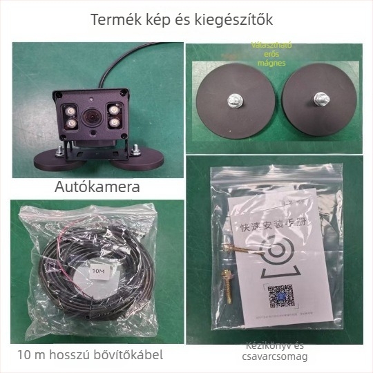 Vezeték nélküli IP járműkamera távoli valós idejű megfigyeléssel, 4G támogatás, 3,6 mm objektív, 0,01 lux, IR 20 m, SNR >60 dB, DC12-24V, fém ház, beltéri és kültéri használatra