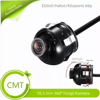 Autó kamera 360° panoráma forgatás, elő- és oldalnézet, 12V, felbontás 756x682, modell CMT-21