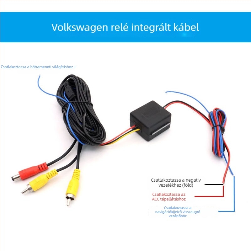 Hátsókamerás egyenirányító autókhoz — 12V, 1080x720, IP68, 3W, Kompatibilis a VW/GM/Ford modellekkel
