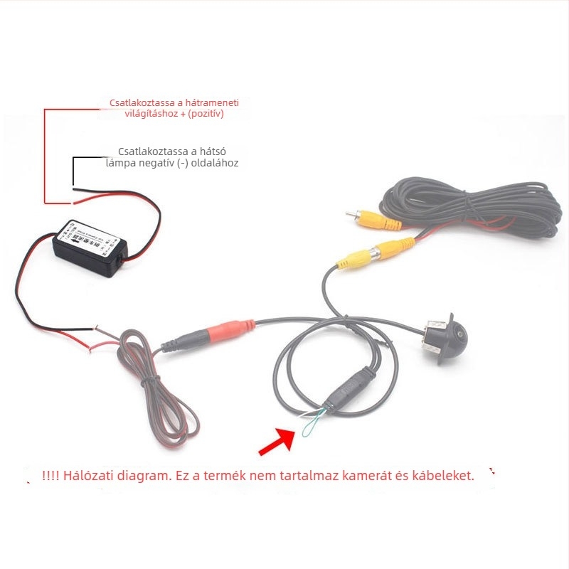 Hátsókamerás egyenirányító autókhoz — 12V, 1080x720, IP68, 3W, Kompatibilis a VW/GM/Ford modellekkel