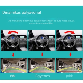 Visszapillantó kamera AHD 720P/1080P dinamikus trajektória, fisheye, 170° látószög, IP68