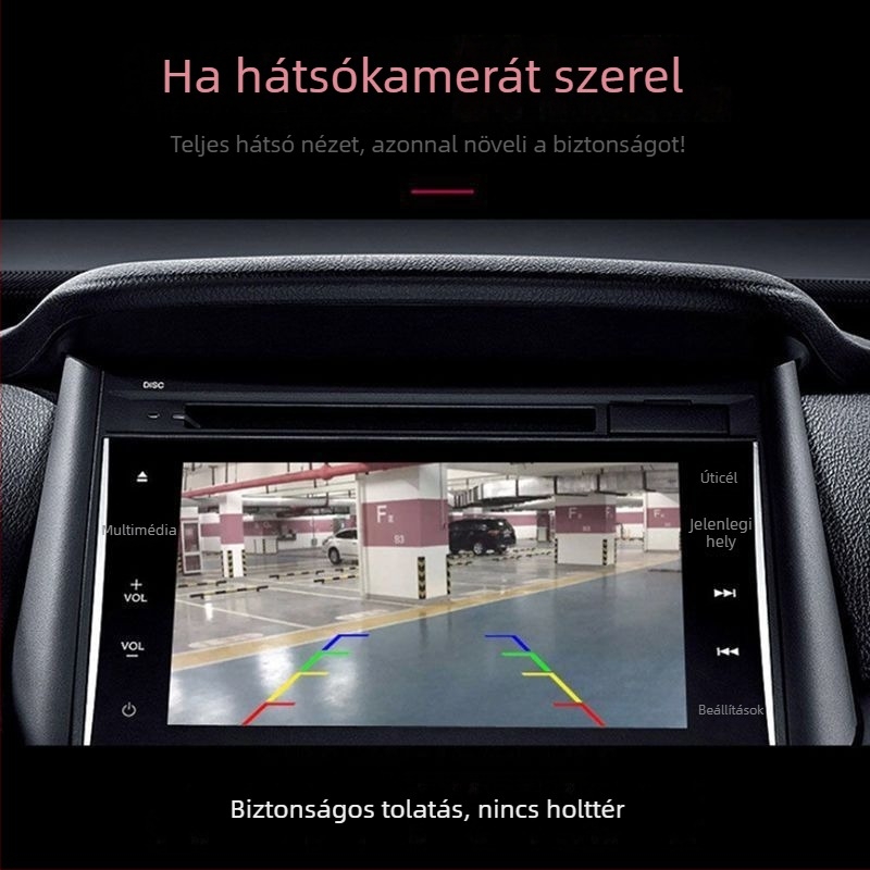 Autó hátsó nézet kamera - vízálló, 720P HD, éjjellátás, lótusz stílusú lencse, LED fények (4/8).