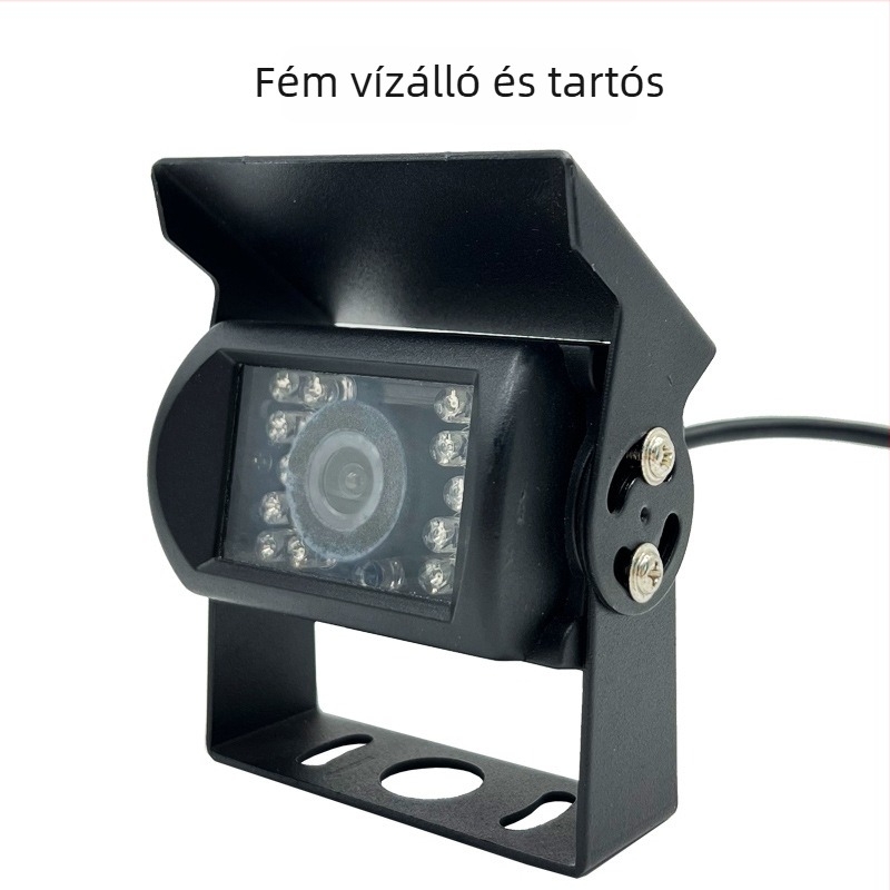Hátsó nézet kamera infravörös éjjellátással, 1080p AHD, 180°-os állítható látószög, fém ház, teherautókra, buszokra és mikrobuszokra