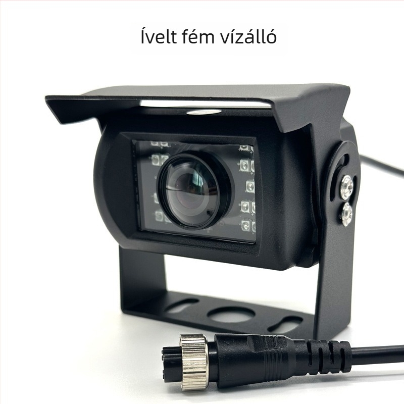 Hátsó nézet kamera infravörös éjjellátással, 1080p AHD, 180°-os állítható látószög, fém ház, teherautókra, buszokra és mikrobuszokra