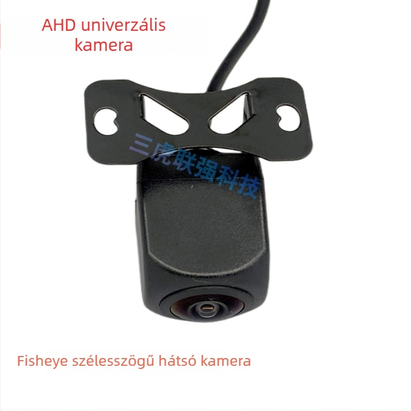 4-pin AHD hátsó kamera, 1080P felbontás, 170° fisheye széleslátószögű objektív, 12V tápegység