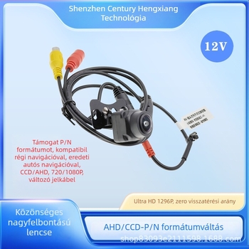 K92 Autóhátsó kamera – 12V, 170° látószög, AHD+CCD videó, 1296 felbontás, ABS ház