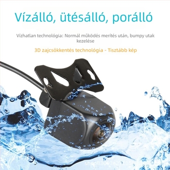 K92 Autóhátsó kamera – 12V, 170° látószög, AHD+CCD videó, 1296 felbontás, ABS ház