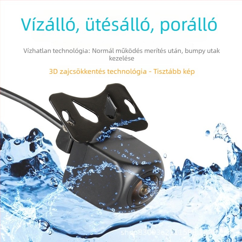 K92 Autóhátsó kamera – 12V, 170° látószög, AHD+CCD videó, 1296 felbontás, ABS ház