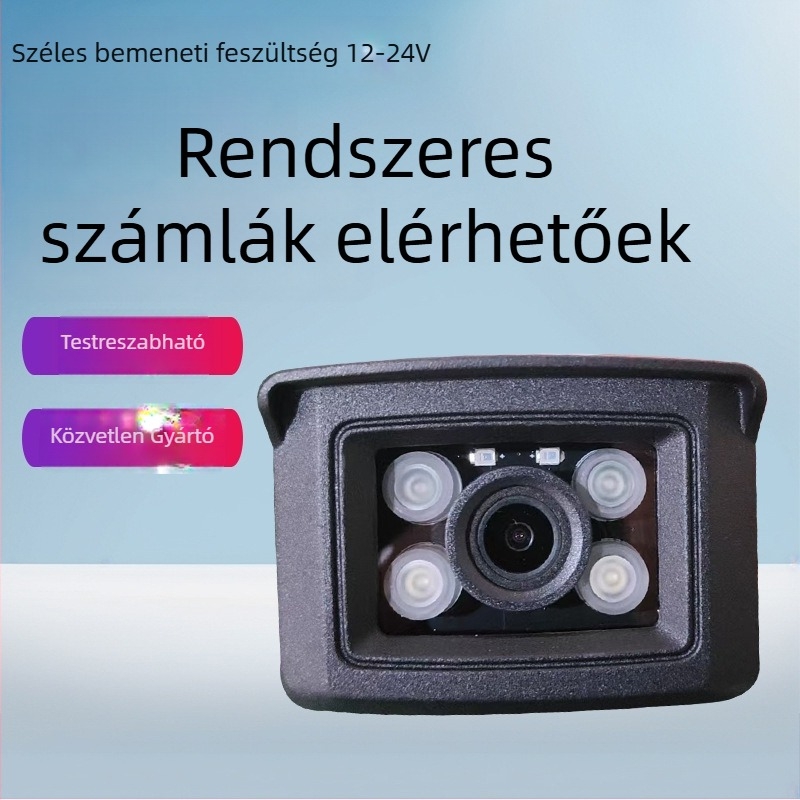 Jármű IP-kamera, 1080P, vízálló, 2.8 mm lencse, IR 30 m-ig, 12V tápegység