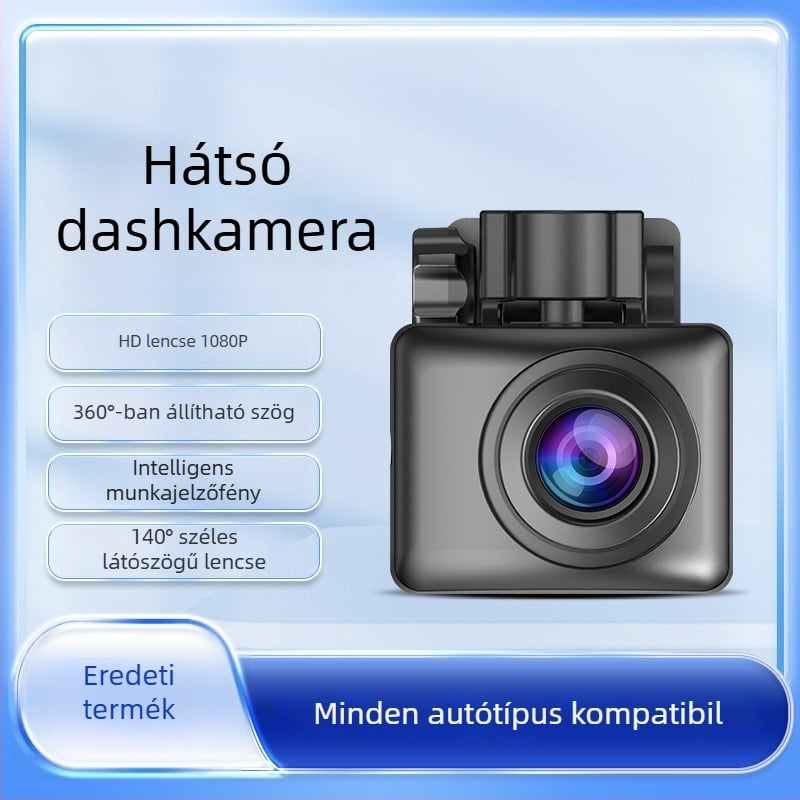 Autós dash cam elöl és hátul kamerákkal — 1080P, éjjellátás, 60fps, AHD videó, 120° látószög