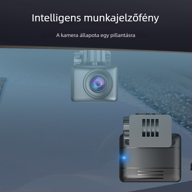 Autós dash cam elöl és hátul kamerákkal — 1080P, éjjellátás, 60fps, AHD videó, 120° látószög