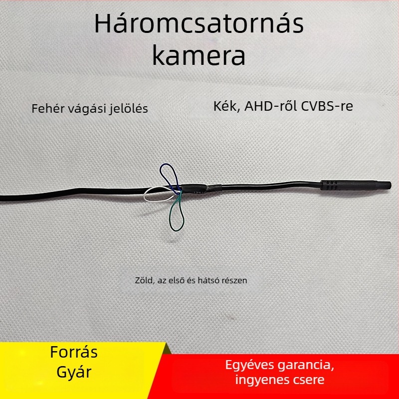 Autó hátsó kamera ultraklar éjszakai látással, AHD 720P, 12V tápegység, 10° állítható szög, GR78 modell, tükrözött kép