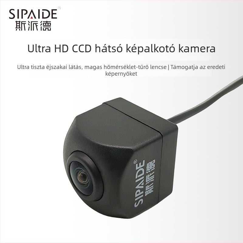 Tolatókamera autóhoz - CCD Ultra HD, 140° látószög, 12V, RCA interfész
