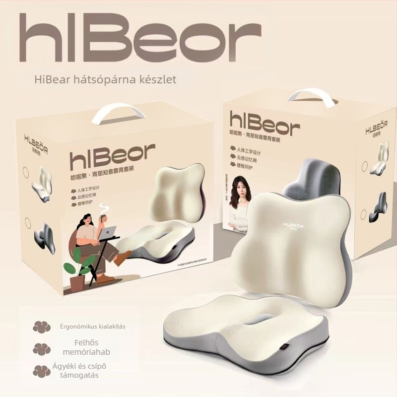 Hal bear deréktámasz párna autó- és irodai székhez, memóriahab, minimalist stílus, univerzális illeszkedés