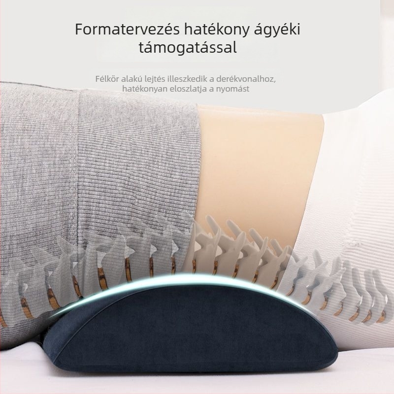 Henger alakú memóriahabos párna vászon huzattal, modern minimalist dizájn