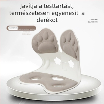 Irodai széktámla a testtartás korrigálásáért és derékfájdalom enyhítéséért; műanyag váz, hab töltés, könnyű luxus stílus