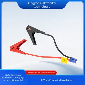 EC5 csatlakozóval ellátott akkumulátorindító kábel szilikon klipszzel – autóindításra, standard hosszúságú