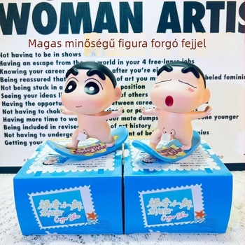 Crayon Shin-Chan SD verzió karikatúra-stílusú műanyag figura asztali dekorhoz és autó középkonzolához