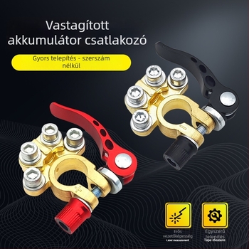 Sárgaréz akkumulátor terminál csipesz, 1 pár, az akkumulátor vezetéséhez, 45-200 tartományhoz